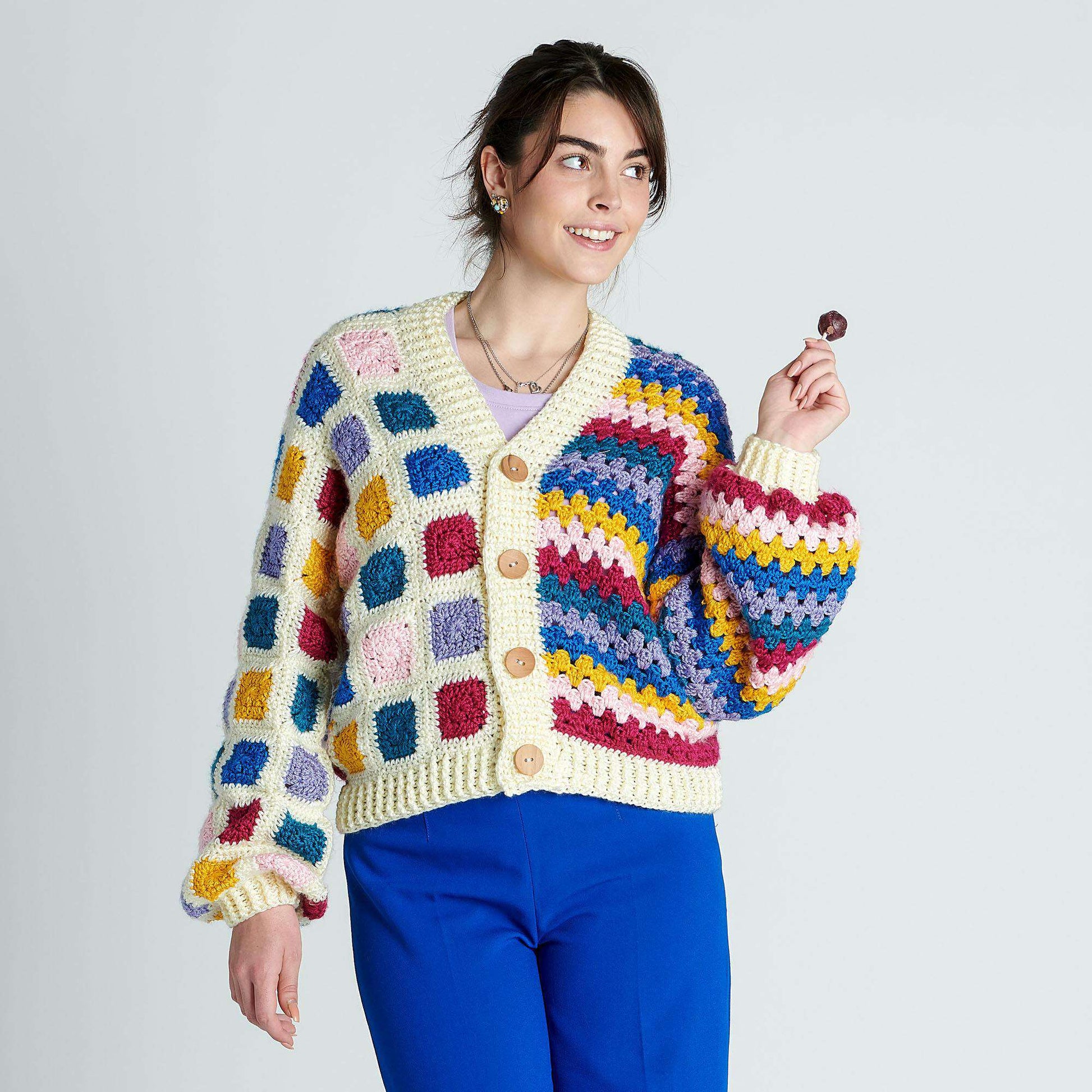 Caron Half & Half Crochet Cardigan | Yarnspirations