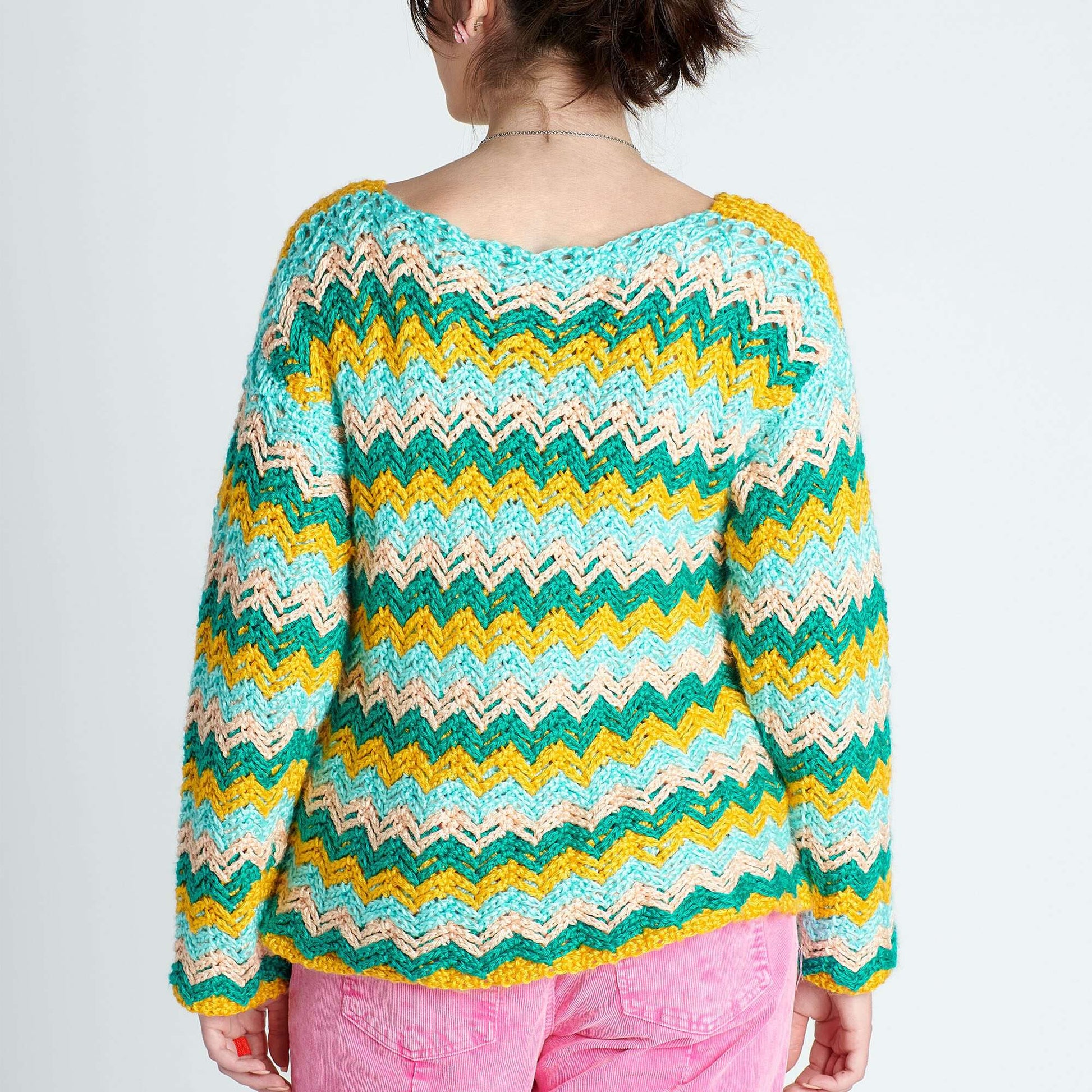 Caron Zig Zag Crochet Pullover | Yarnspirations