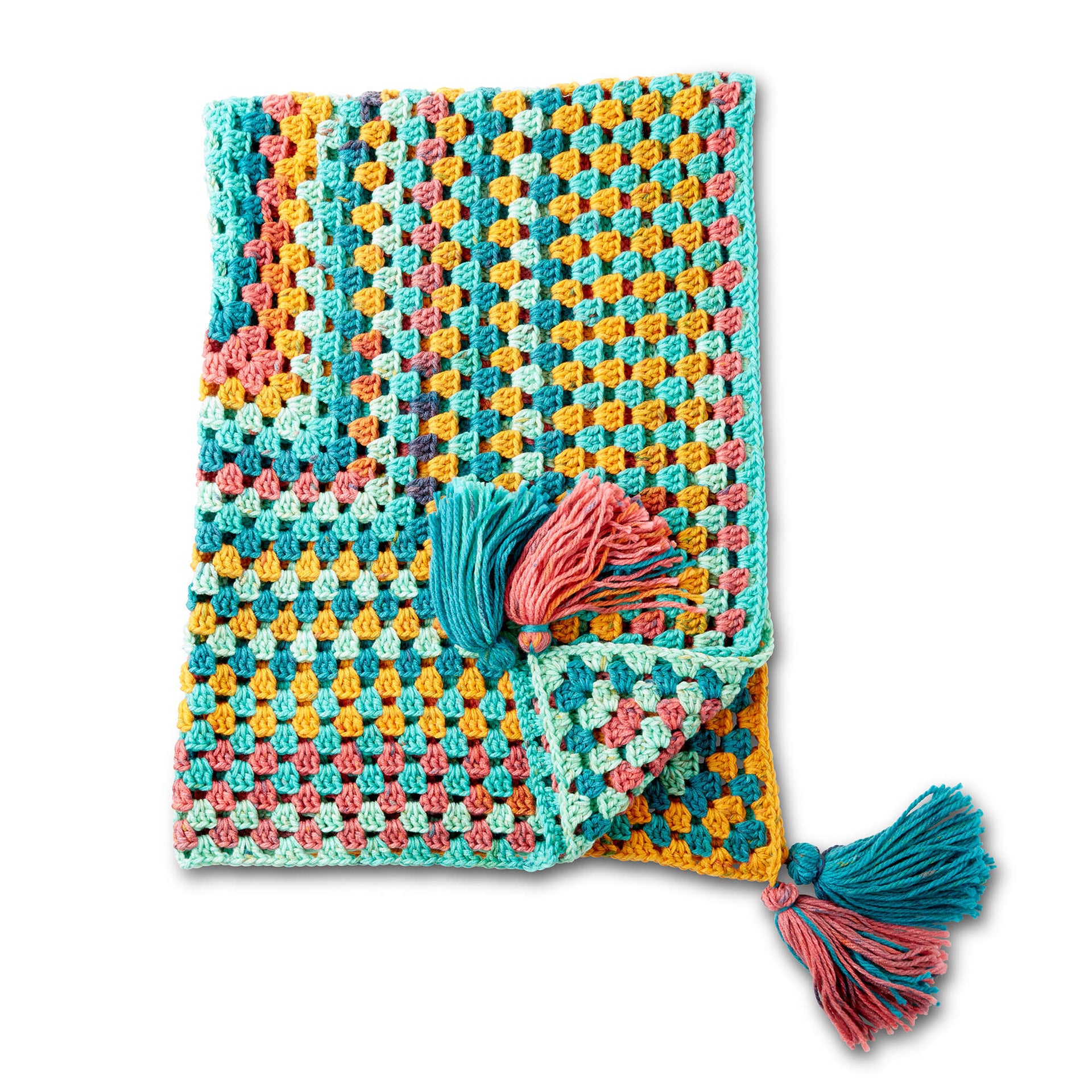 Bernat Granny Rectangle Crochet Afghan, Yarnspirations