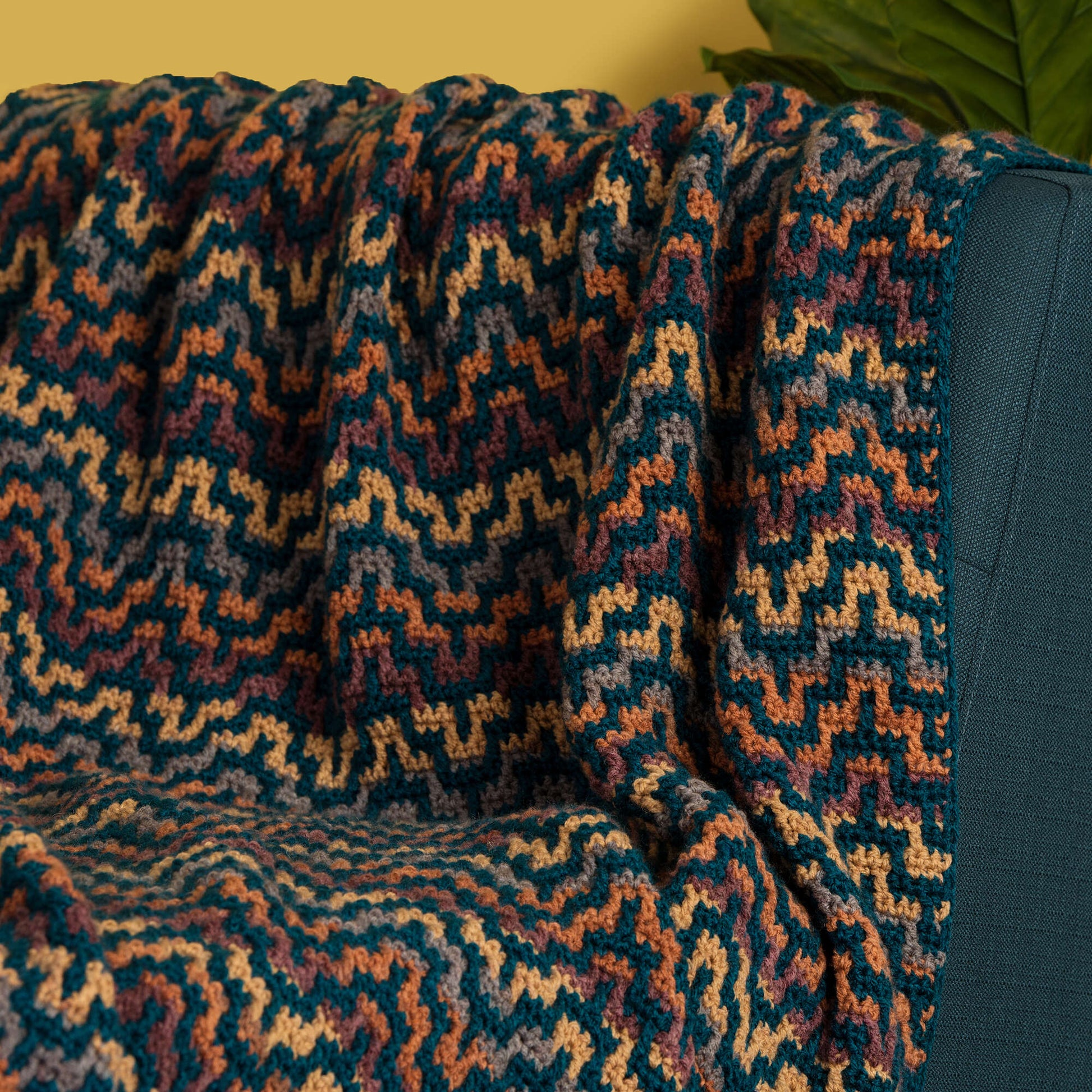 Caron Zigzag Crochet Blanket Pattern