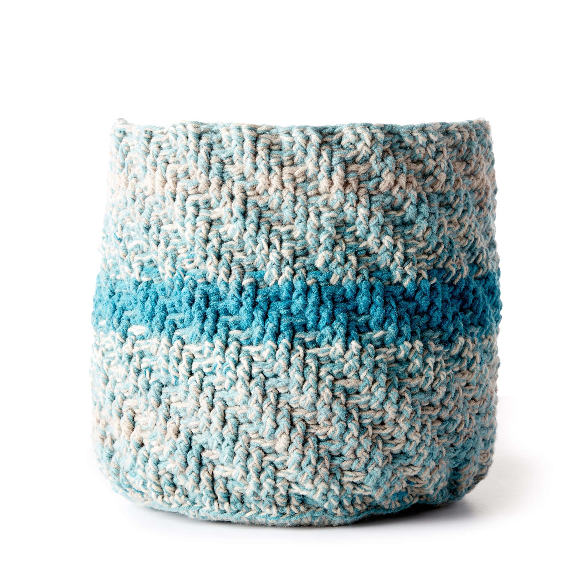 Caron Cotton Cakes Basket - Free Crochet Pattern - Maria's Blue Crayon