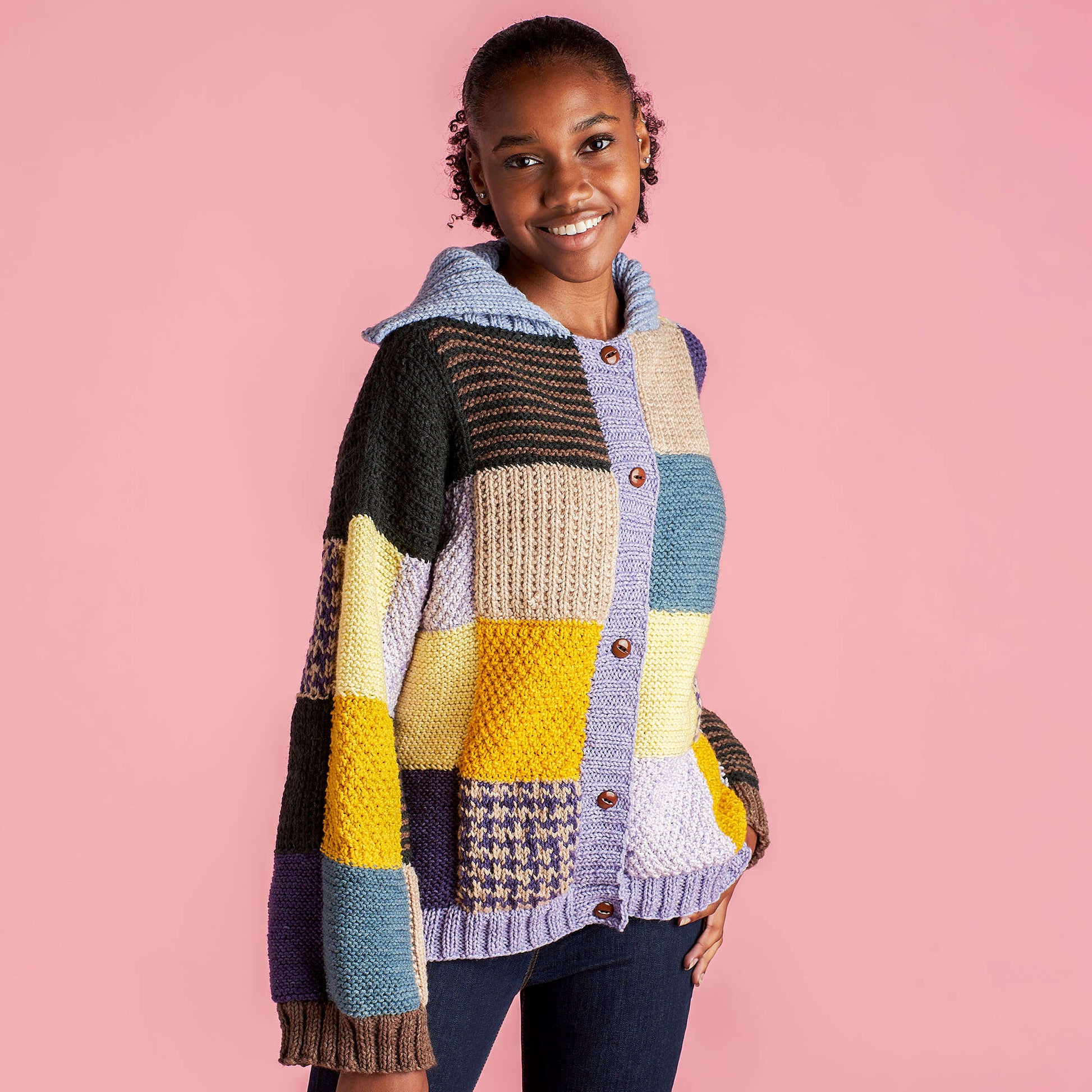 SIMPLE Knitted Patchwork Cardigan (Tutorial), DIY