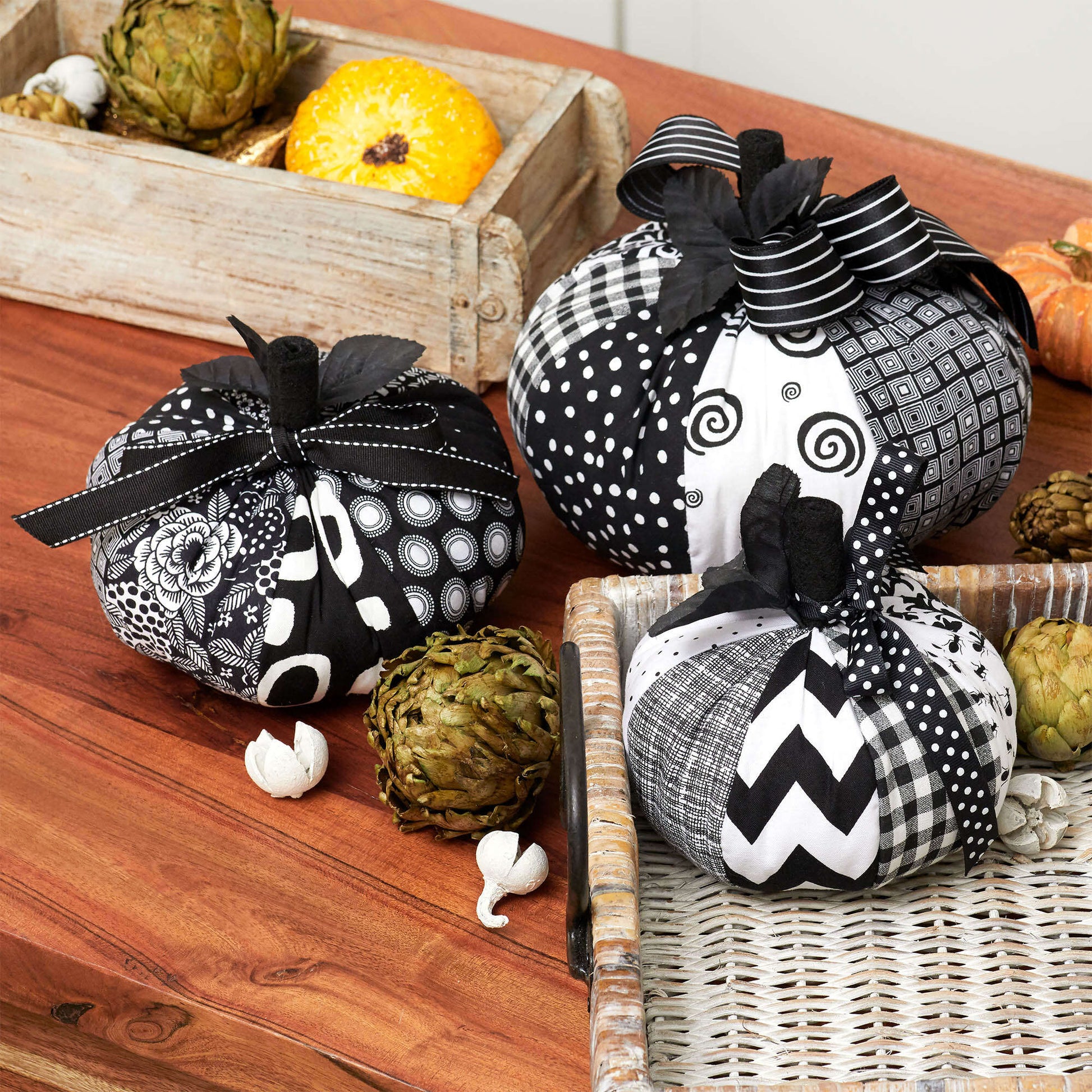 Free Coats & Clark Sewing Soft Pumpkin Trio Pattern