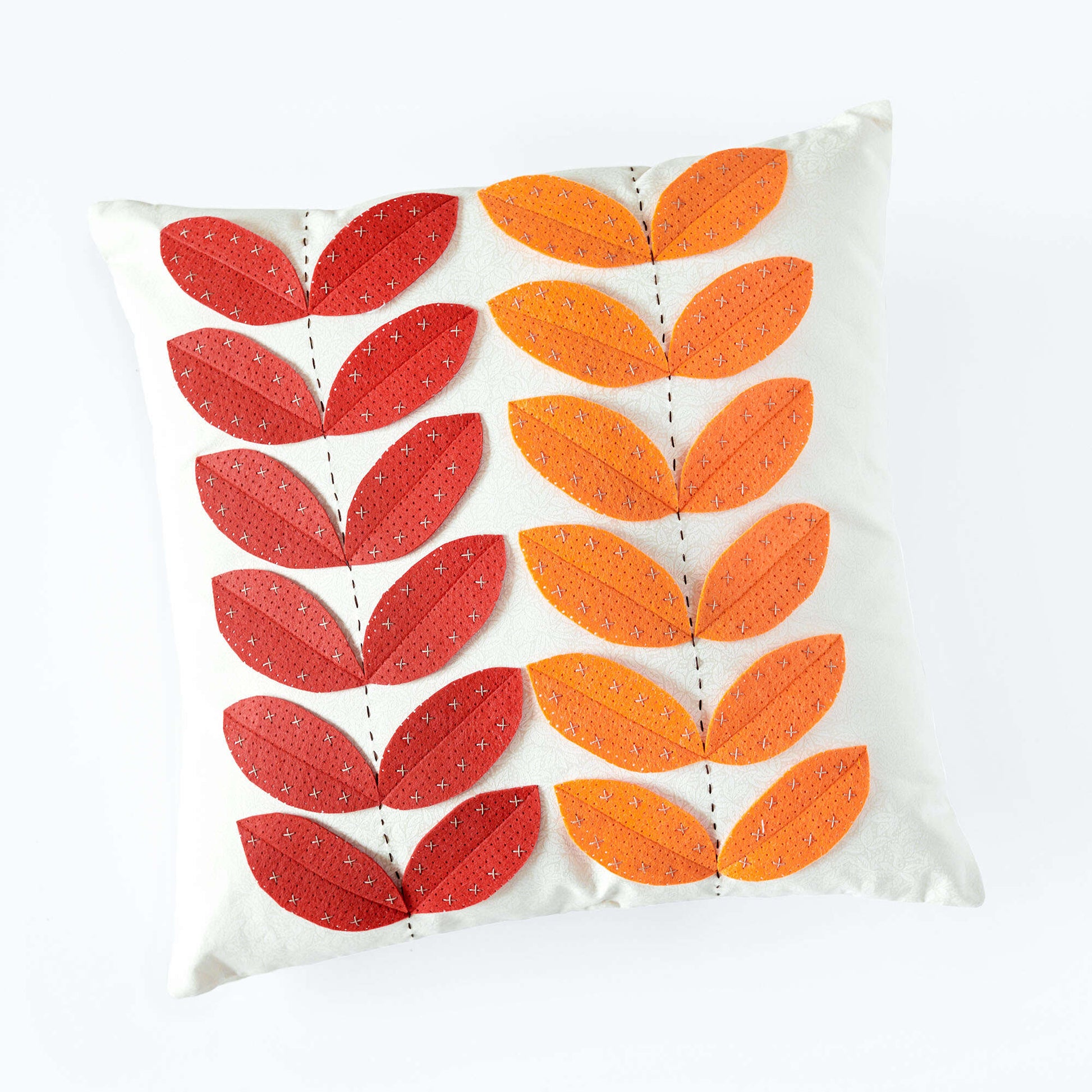 Free Coats & Clark Sewing Leaf Motif Pillow Pattern