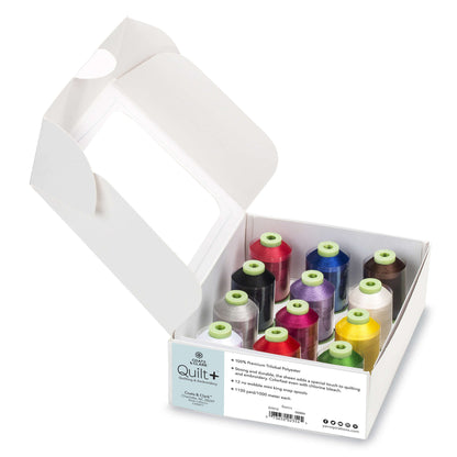 Coats & Clark Quilt + Quilting & Embroidery Thread 12 Spool Set  - Clearance items Basic Colors
