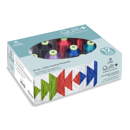 Coats & Clark Quilt + Quilting & Embroidery Thread 12 Spool Set  - Clearance items Bright Colors
