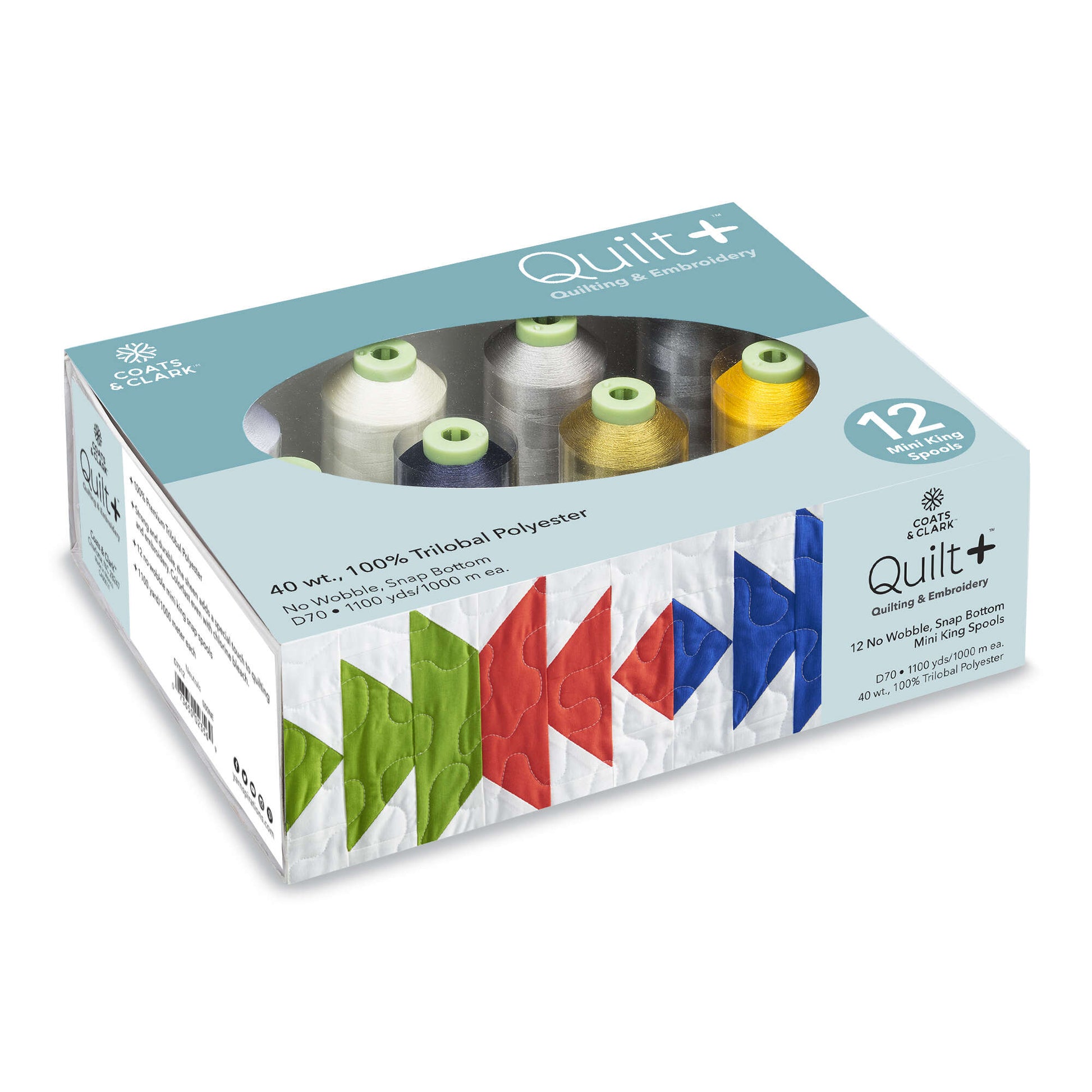 Coats & Clark Quilt + Quilting & Embroidery Thread 12 Spool Set  - Clearance items