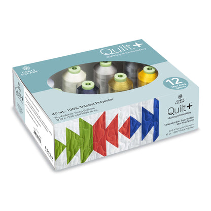 Coats & Clark Quilt + Quilting & Embroidery Thread 12 Spool Set  - Clearance items Neutral Colors