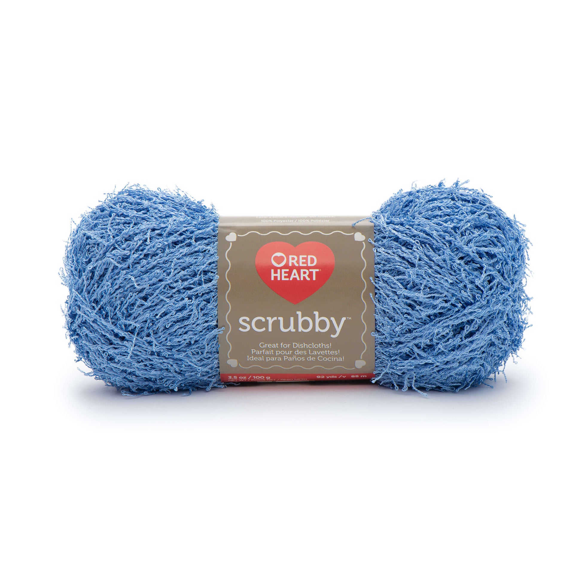 Red Heart Scrubby Yarn 100% polyester 3.5 oz 92 yds. Waves multi-blue NEW