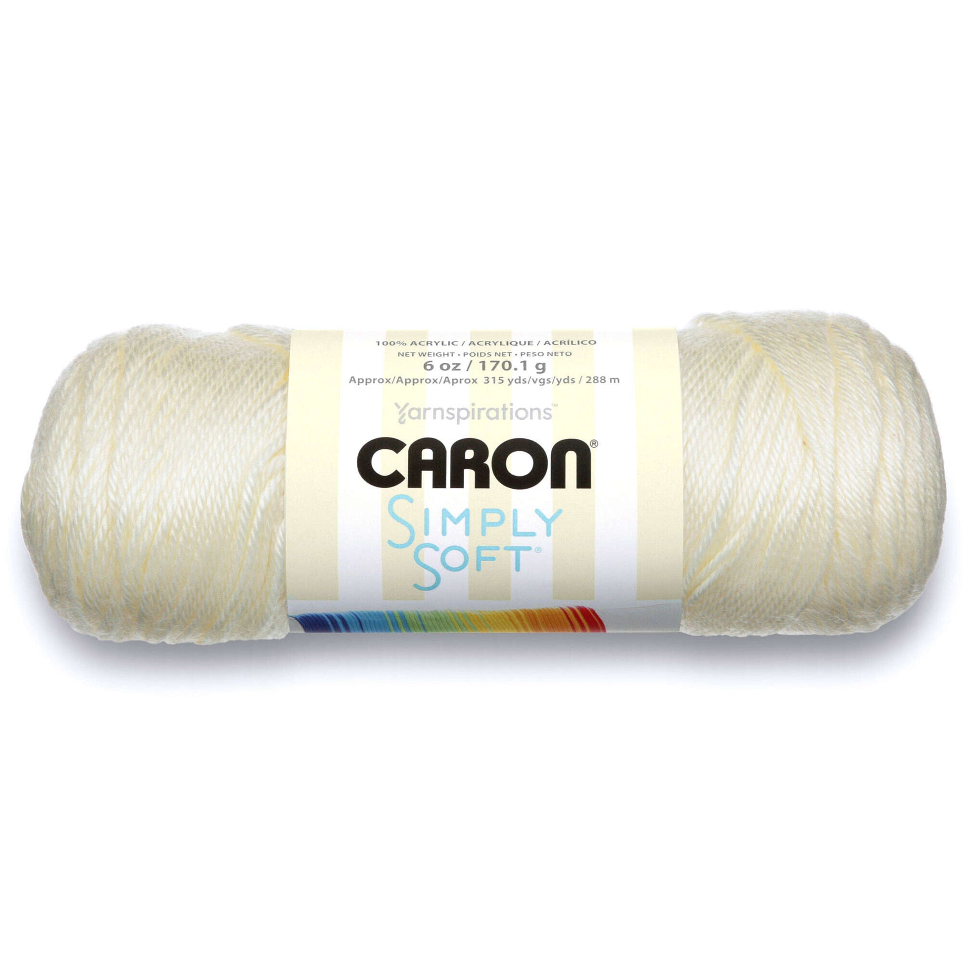 Caron 6oz Medium Weight Acrylic Simply Soft Freckles Stripe Yarn