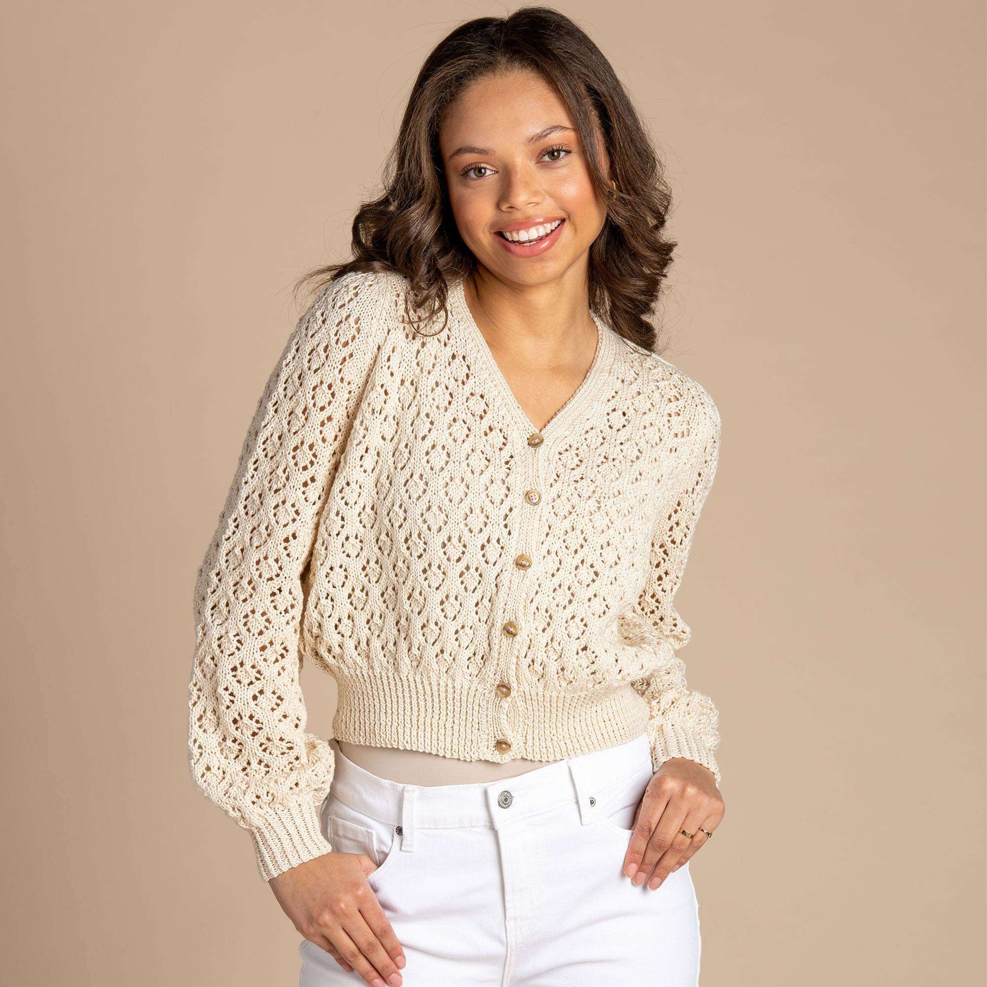 Cool Breeze - Knitted Cropped Cardigan for Women