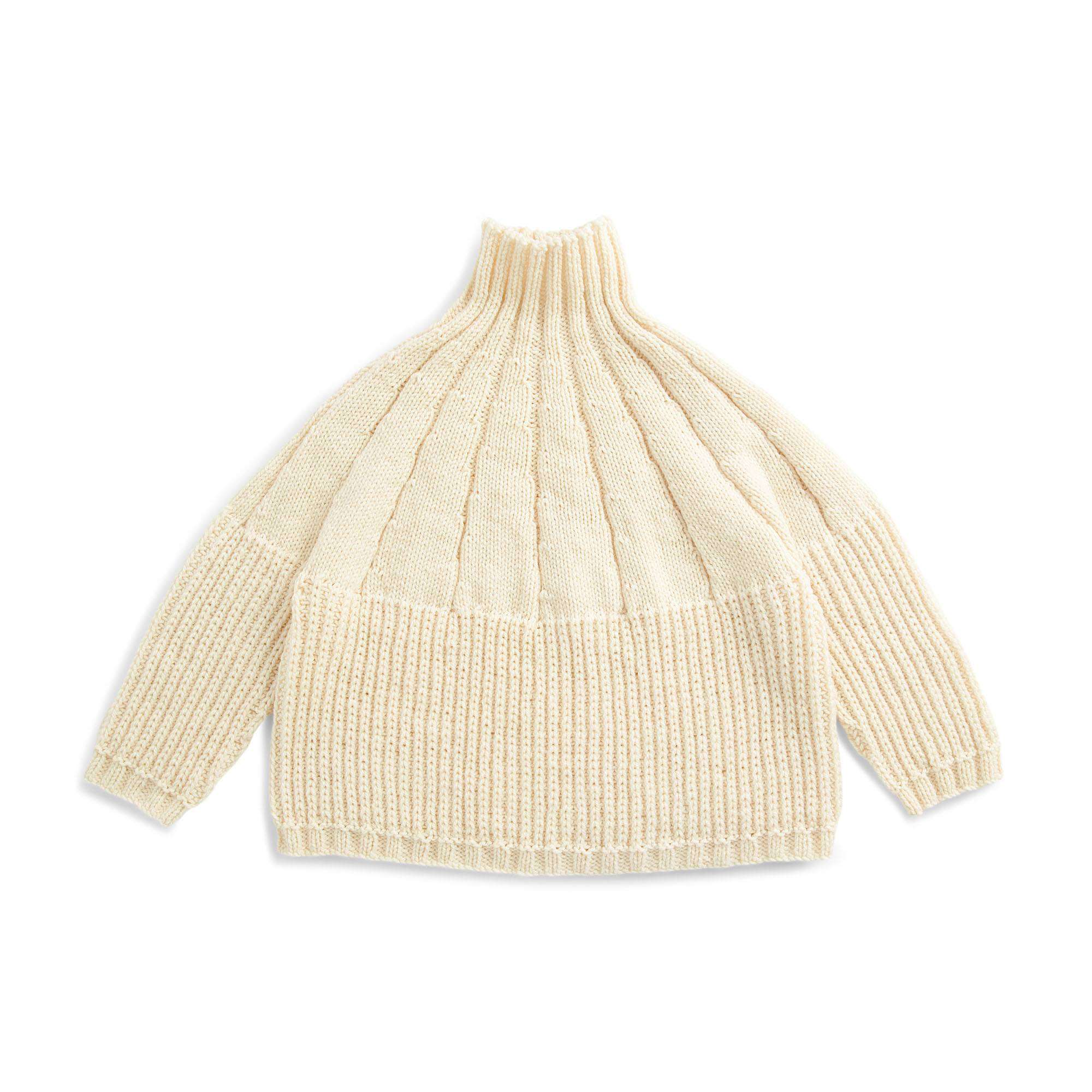 Patons Rib Knit Top Down Pullover | Yarnspirations