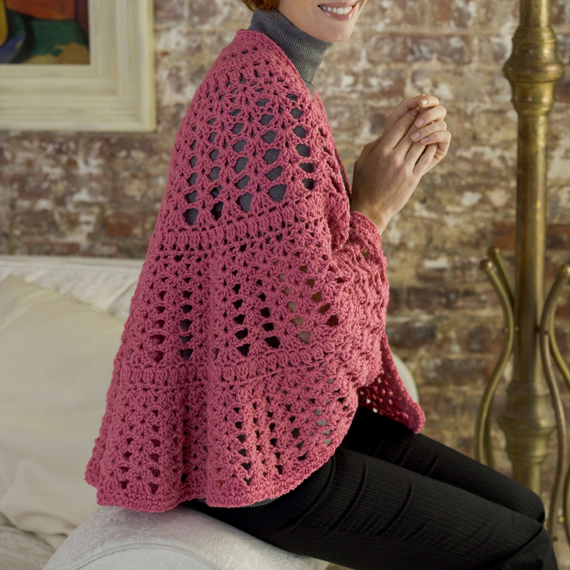 yoga shawl - a Friend to knit with