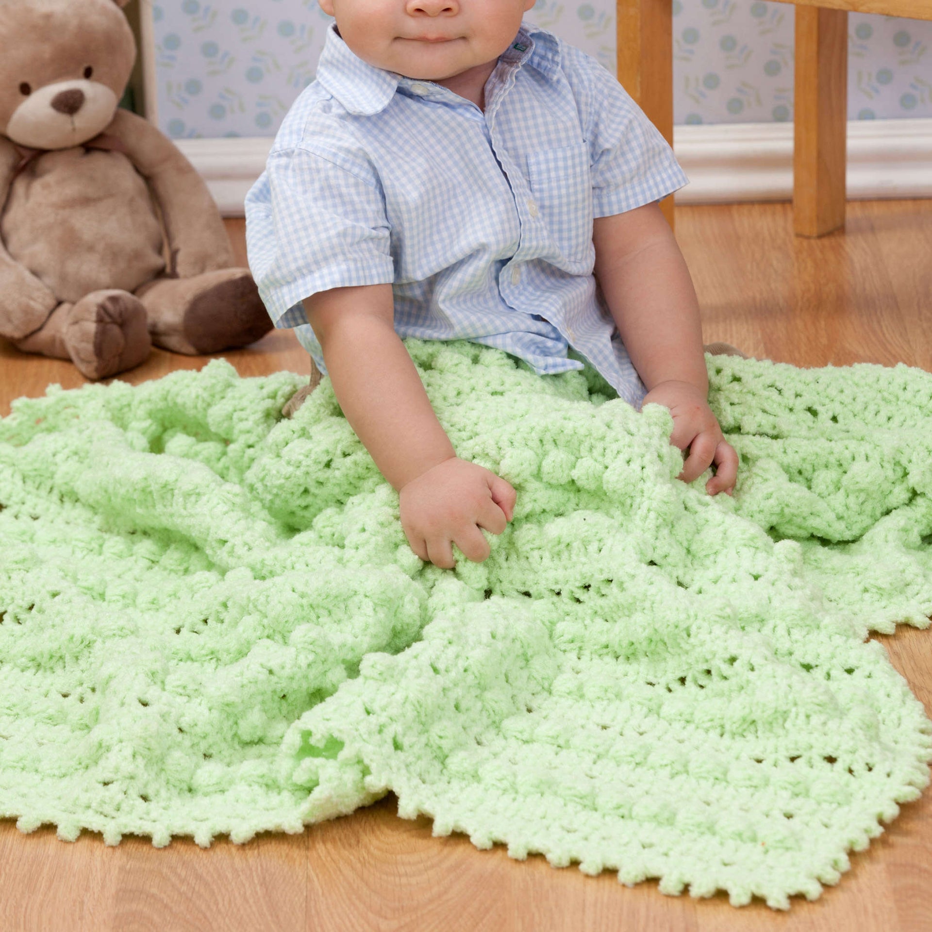 Red Heart Be My Crochet Baby Blanket Pattern