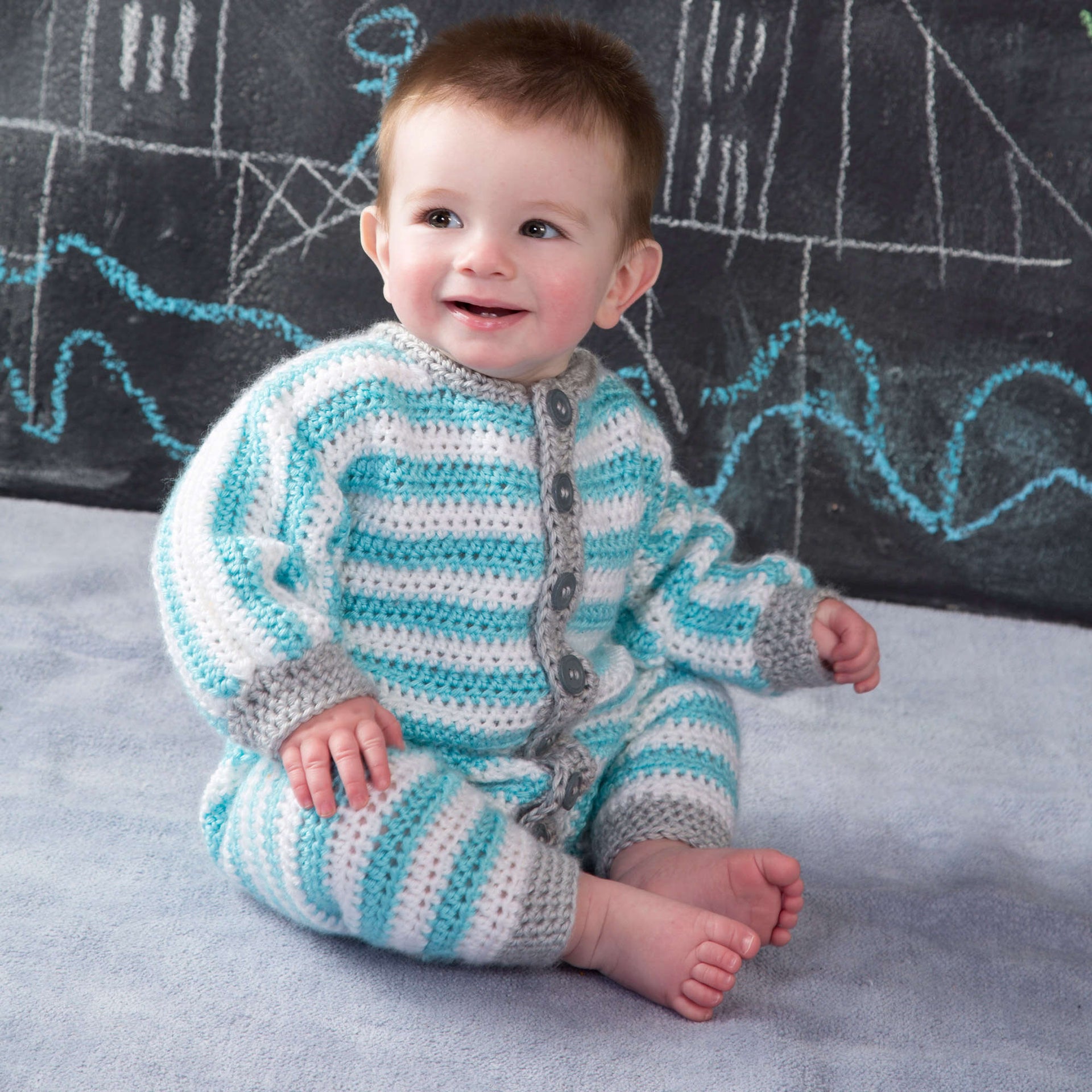 Free Red Heart Royal Crochet Onesie Pattern