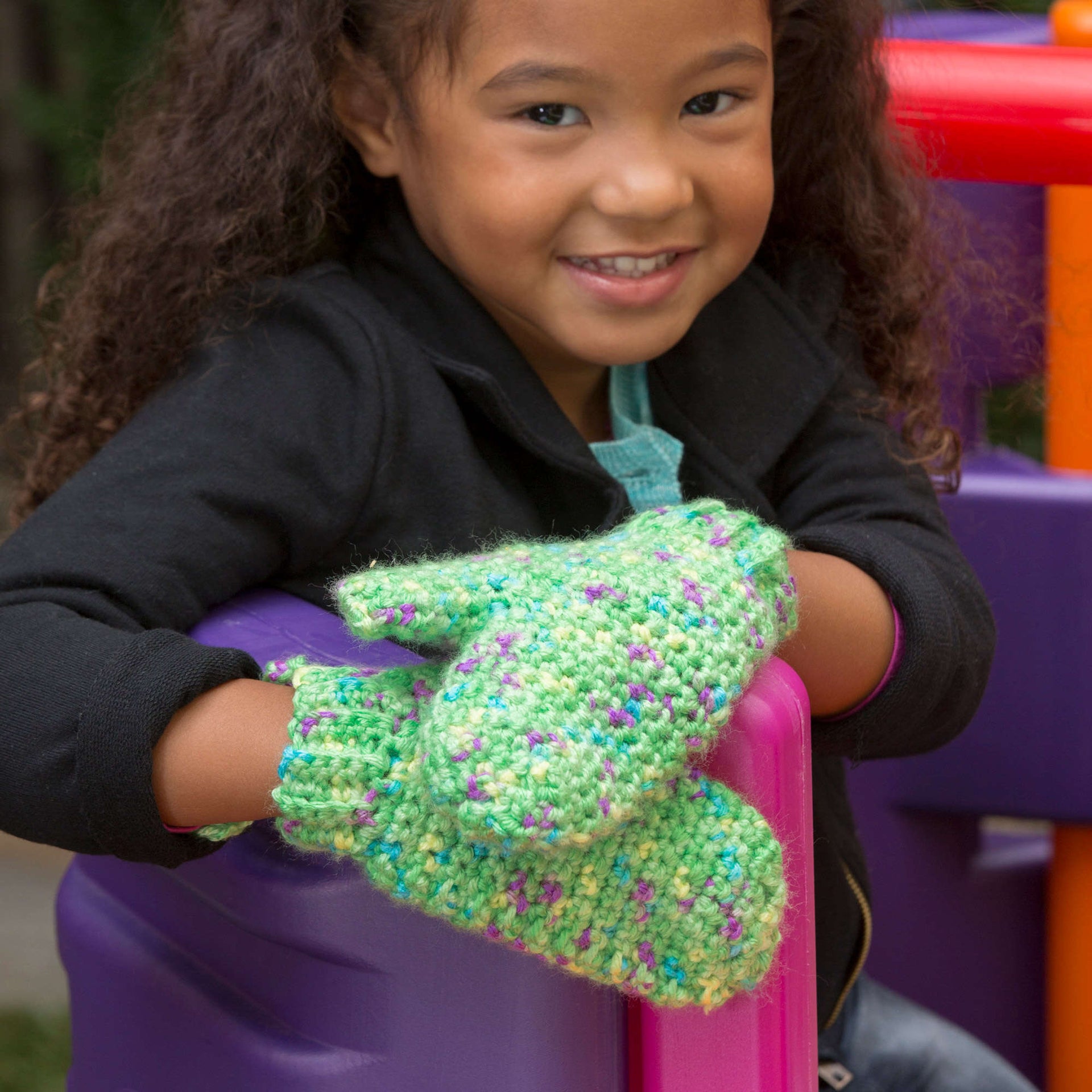 Discover Buff Knitting: Heart in Hand Buff Mittens for a Child