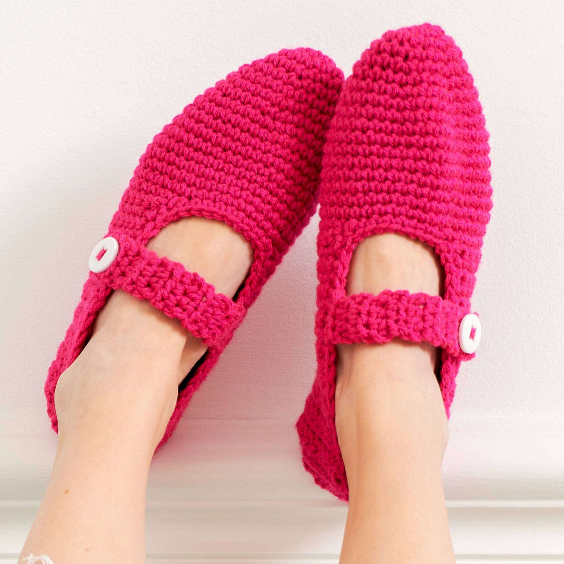 Free Red Heart Crochet Slippers For The Family Pattern