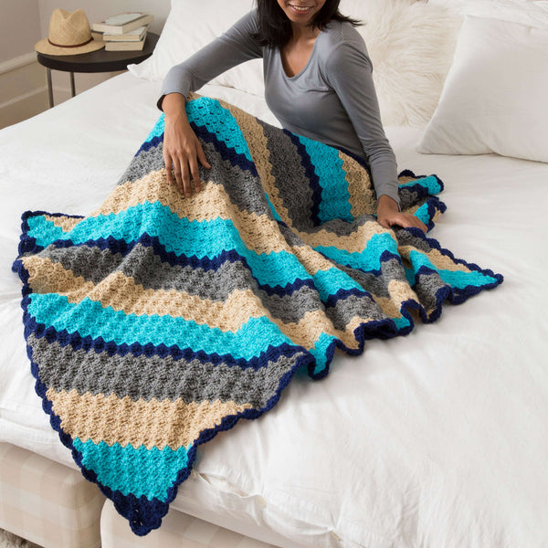 Red Heart Corner-to-Corner Crochet Throw Pattern