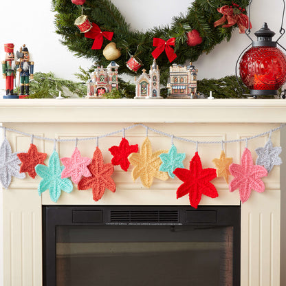 Red Heart Crochet Star-Bright Garland Crochet Garland made in Red Heart Yarn