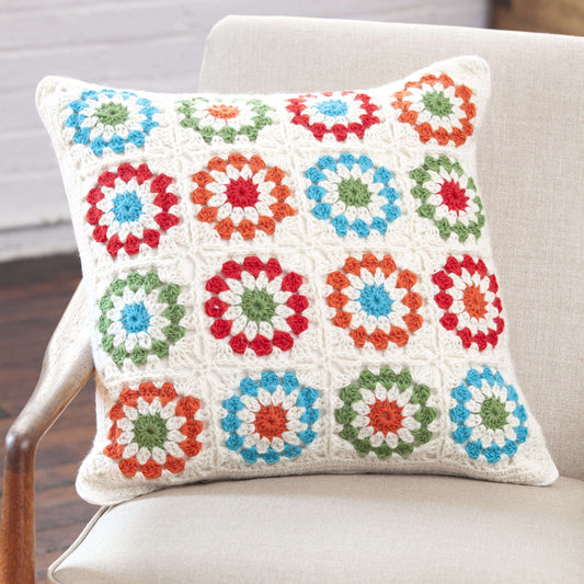 Crochet Pillow made in Red Heart Full O' Sheep Yarn