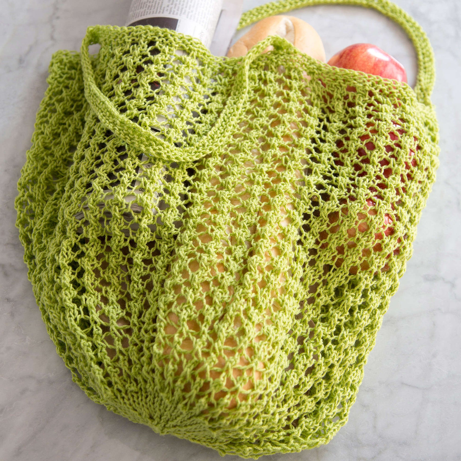 Red Heart Lacy Knit Market Bag | Yarnspirations