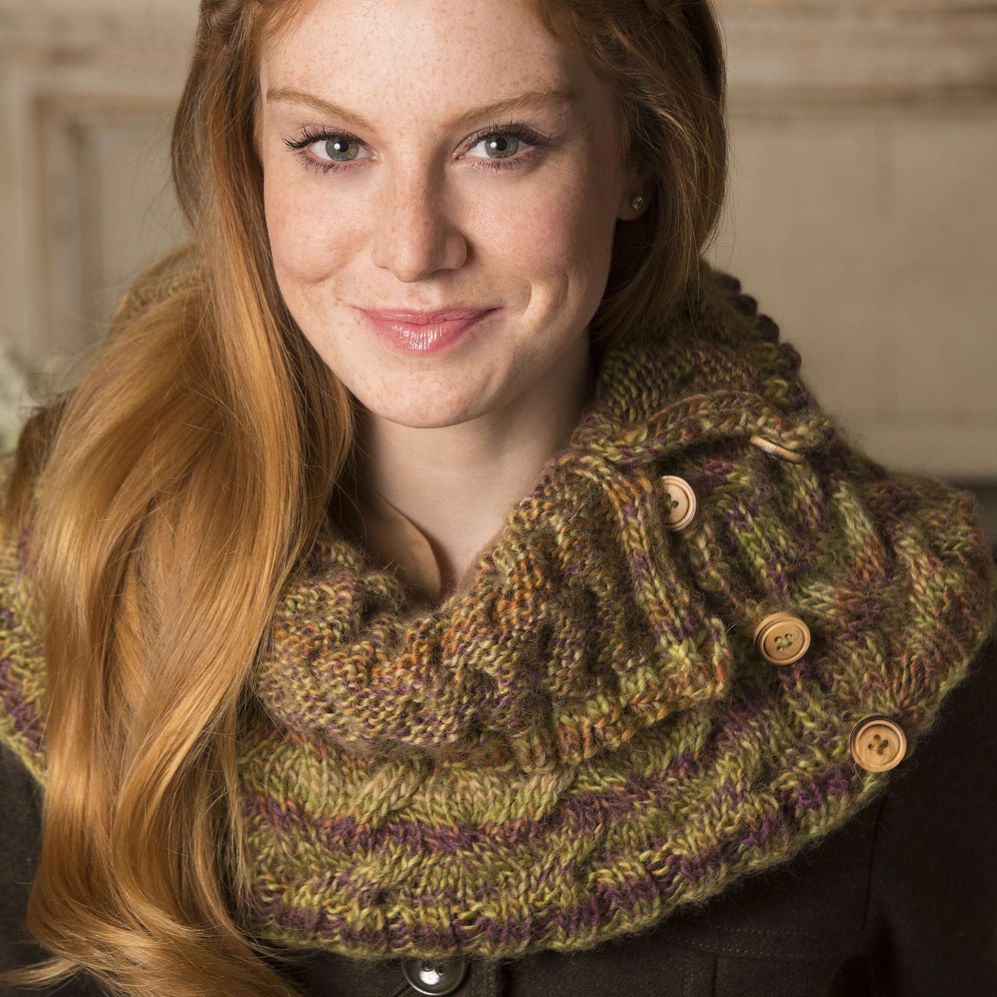 Free Red Heart Knit Ups-and-Down Cowl Pattern