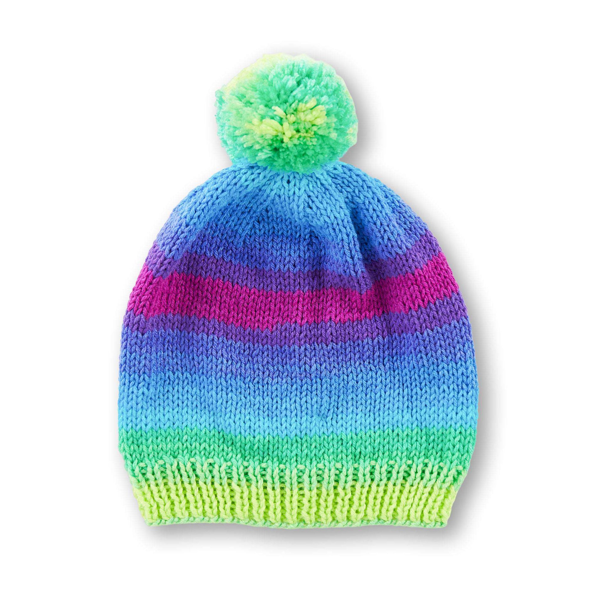 Striker, Striped Pom Hat - Red