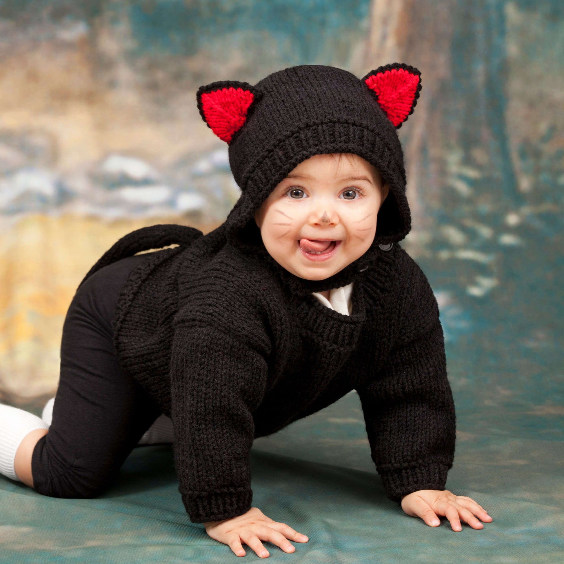 Red Heart Baby Black Cat Costume | Yarnspirations