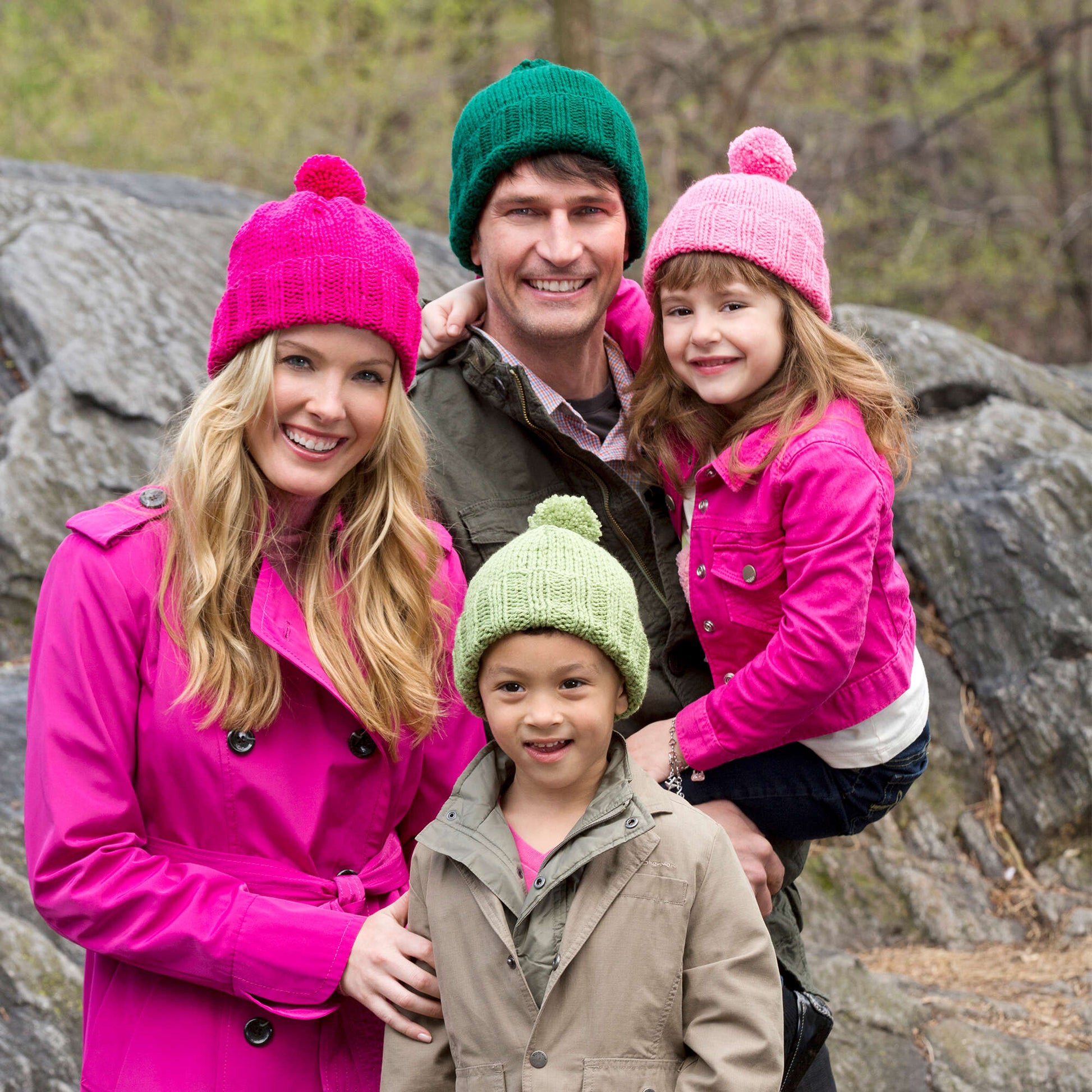 Red Heart Knit Family Hats | Yarnspirations