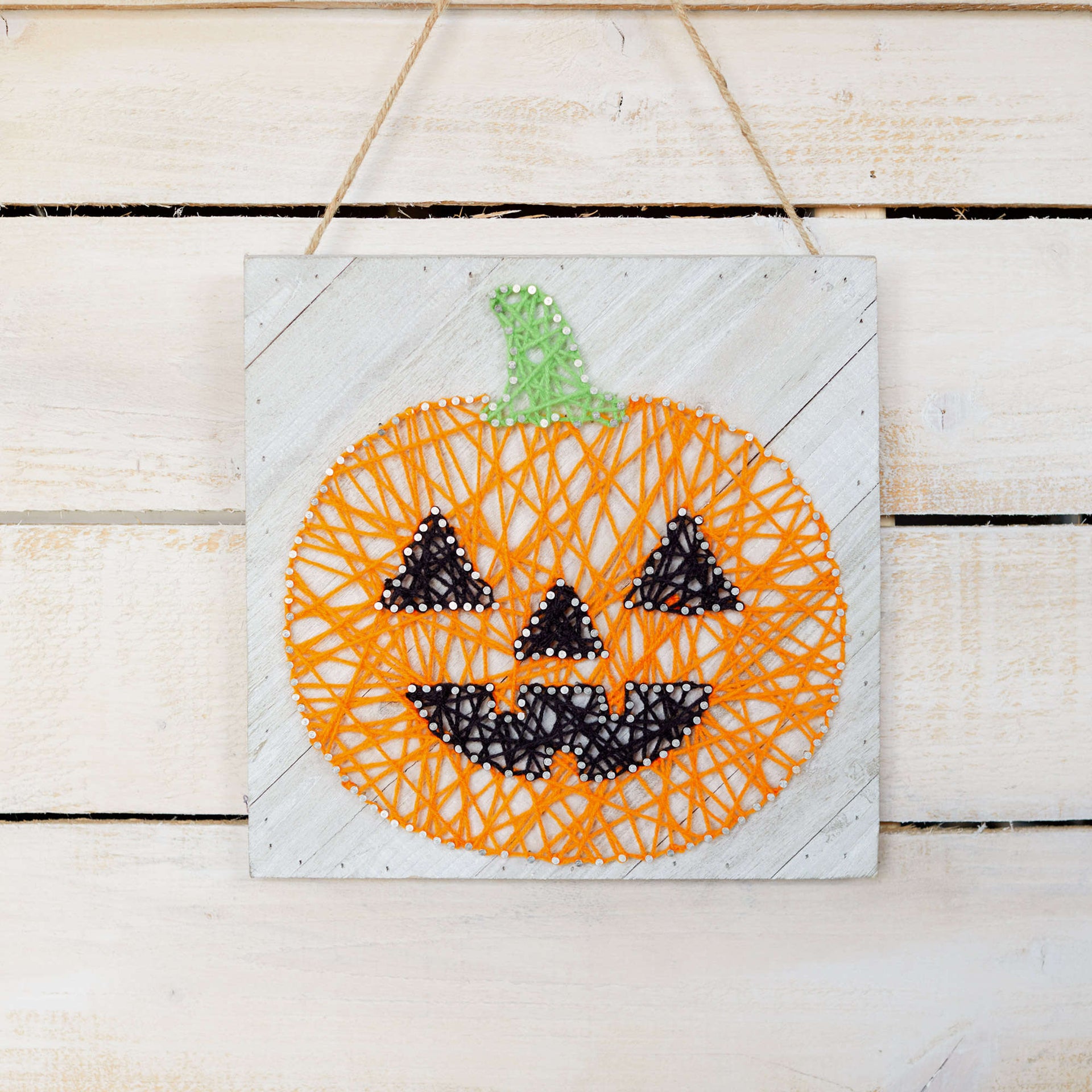 Halloween Jack-o'-Lantern String Art Craft, 1 Set, Adult Craft