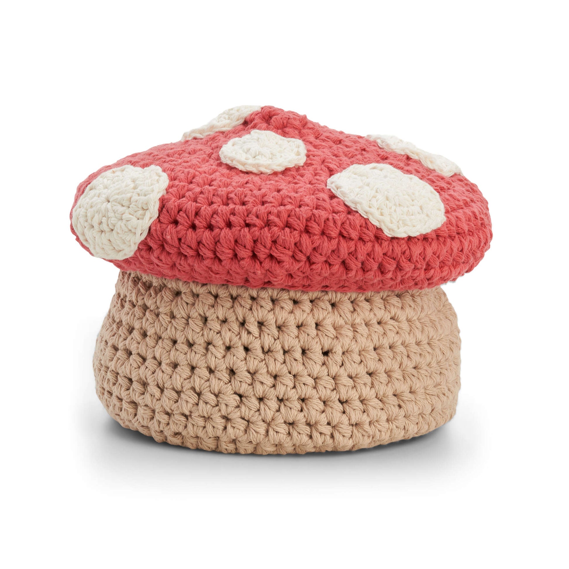 Lily Sugar'n Cream Crochet Lidded Toadstool Basket​ | Yarnspirations